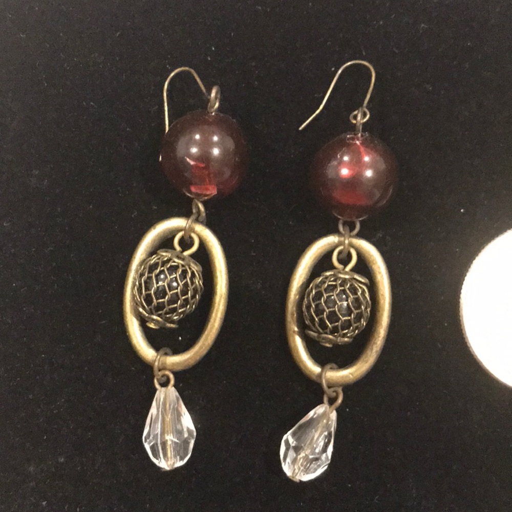 Hand made dangled earrings brass